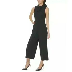 Calvin Klein Black Jumpsuit Wide-Leg Sleeveless